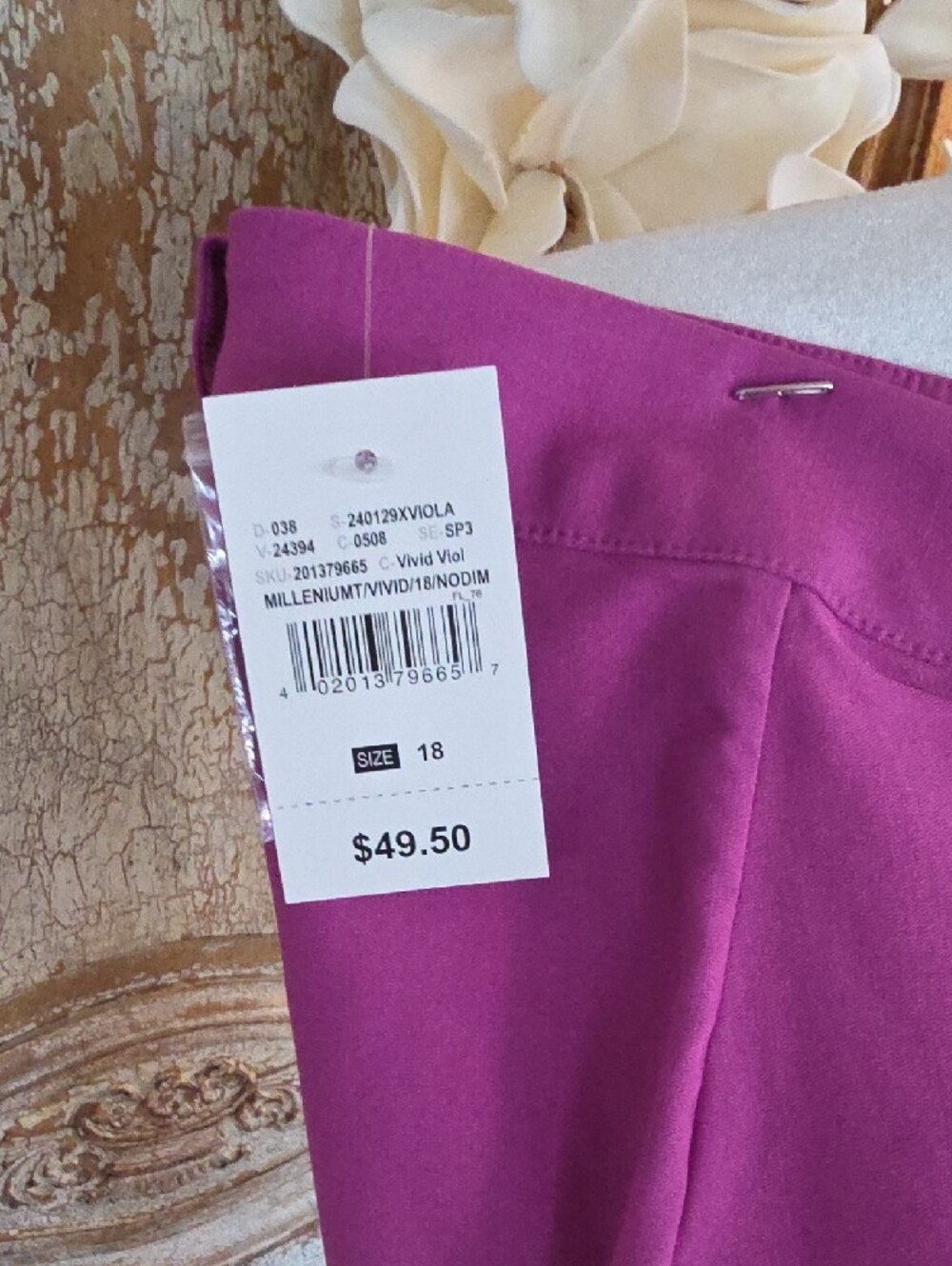 Ashley Stewart Women's Magenta Pants Size 18 - Picture 4 of 12